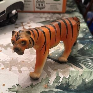Orange & Black Striped Tiger Figurine